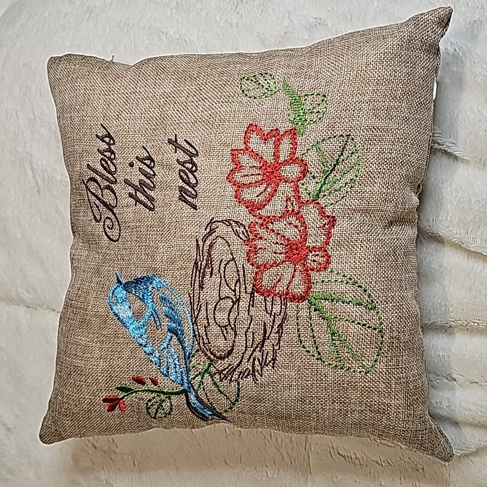 Cracker Barrel Bless This Nest Throw Pillow
